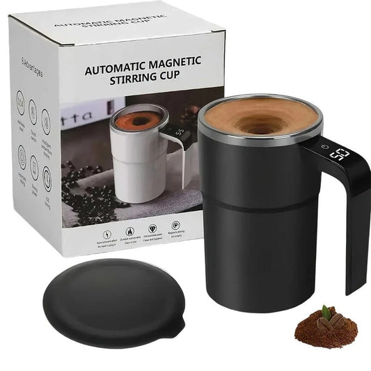 Digital Self Stirring Coffee Mug. Magnetic. Rechargeable. Black
